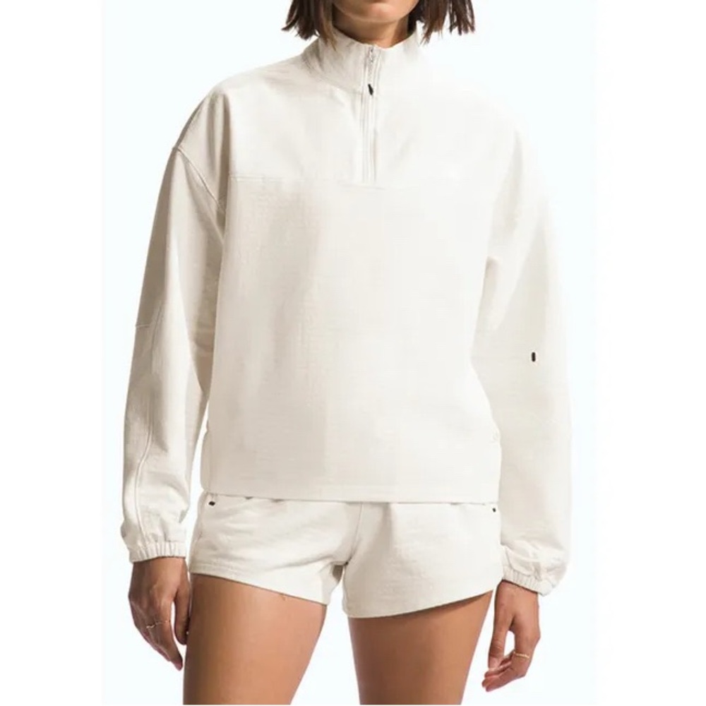 The North Face Women’s Tekware 1/4 Zip Pullover White Dune M New